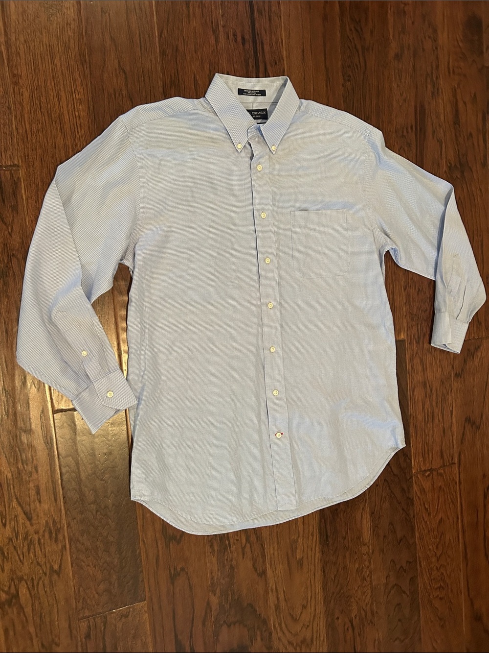 Daniel Cremieux Collection Stanley Blue Checked Button-Down Dress Shirt